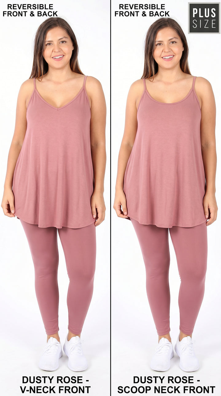 Wholesale Reversible Spaghetti Strap Rayon Plus Size Camisole