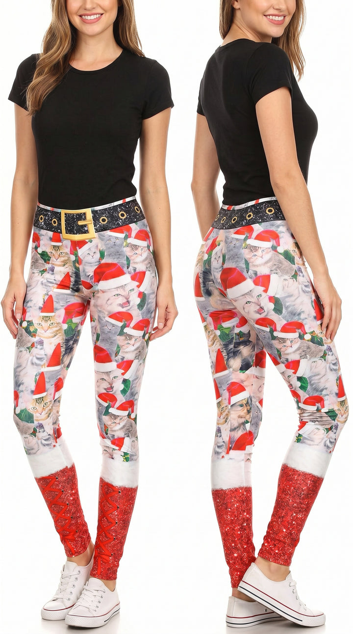 Wholesale Jolly Christmas Cats and Dogs Leggings