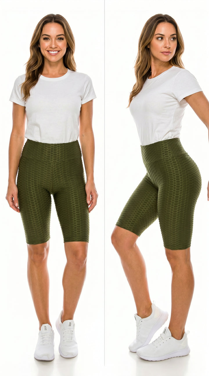 Wholesale Scrunch Butt High Waisted Sport Biker Shorts
