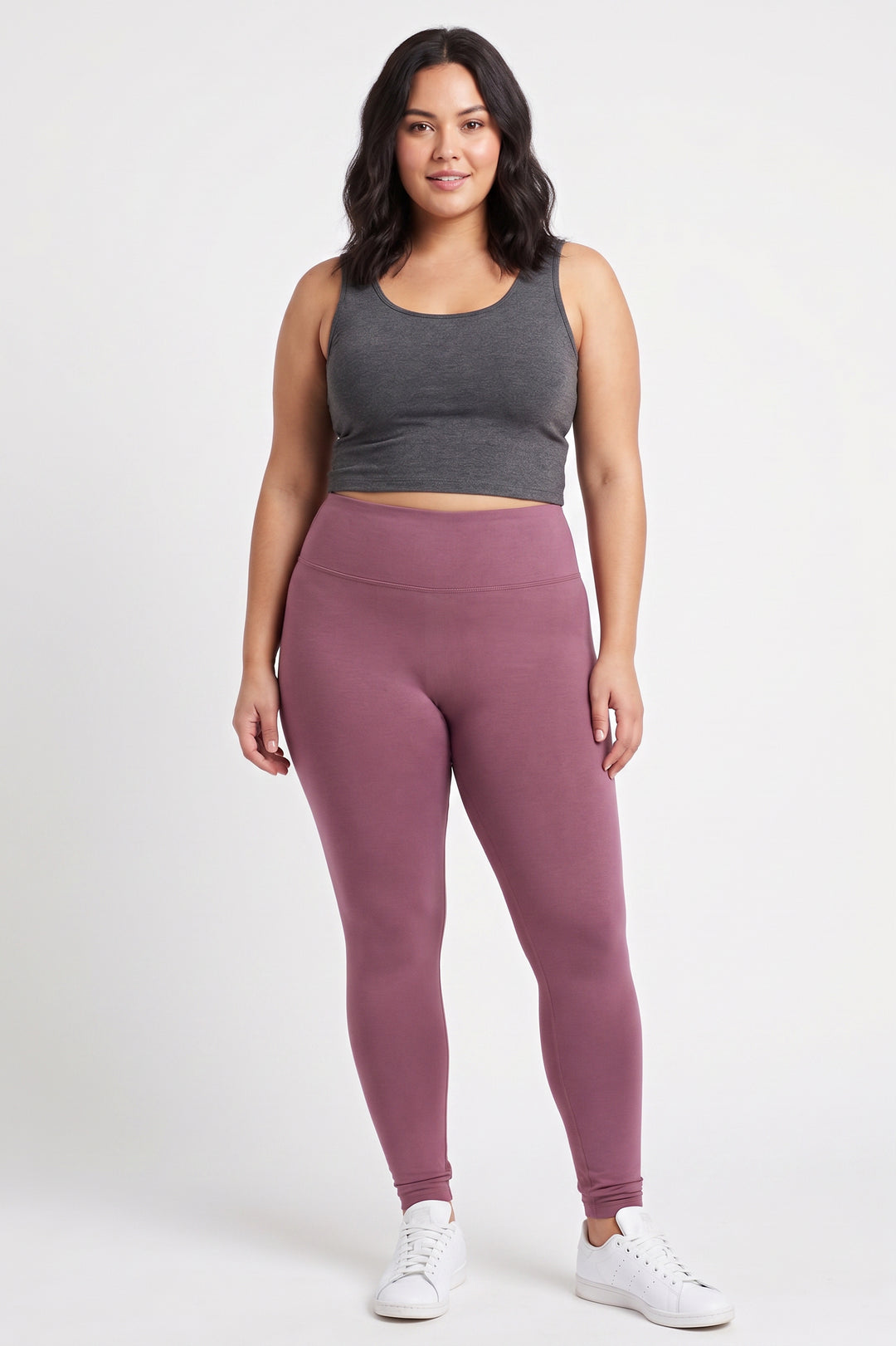 Wholesale Buttery Smooth Basic Solid High Waisted Plus Size Leggings - 3 Inch - New Mix