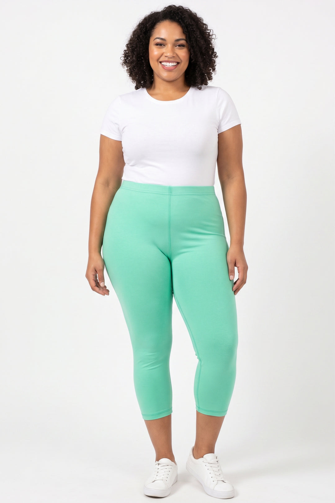 Wholesale Buttery Smooth Basic Solid Extra Plus Size Capris - 3X-5X - New Mix