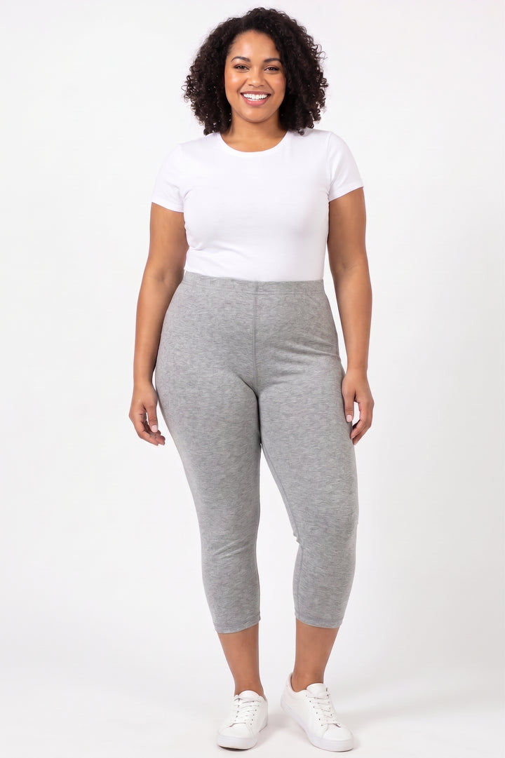 Wholesale Buttery Smooth Basic Solid Extra Plus Size Capris - 3X-5X - New Mix