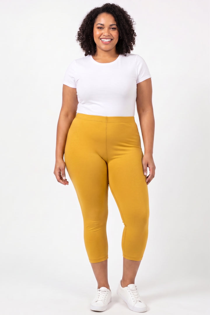 Wholesale Buttery Smooth Basic Solid Extra Plus Size Capris - 3X-5X - New Mix
