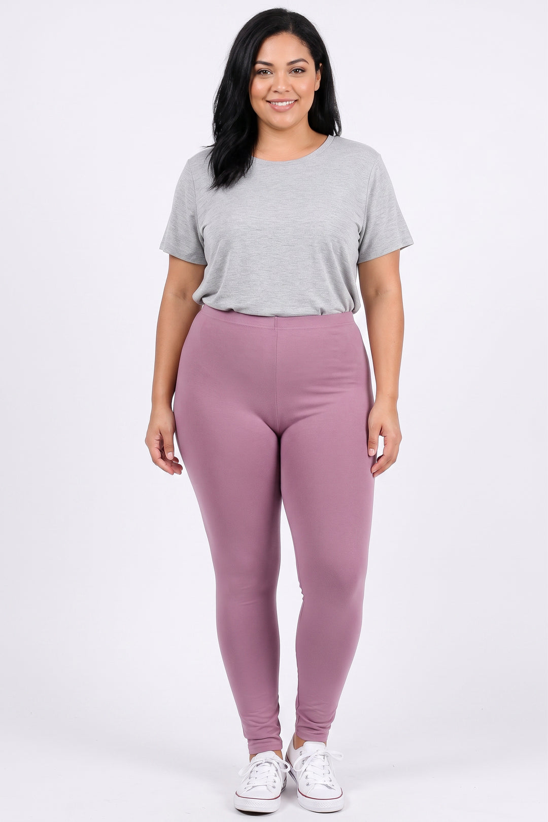 Wholesale Buttery Smooth Basic Solid Plus Size Leggings - New Mix