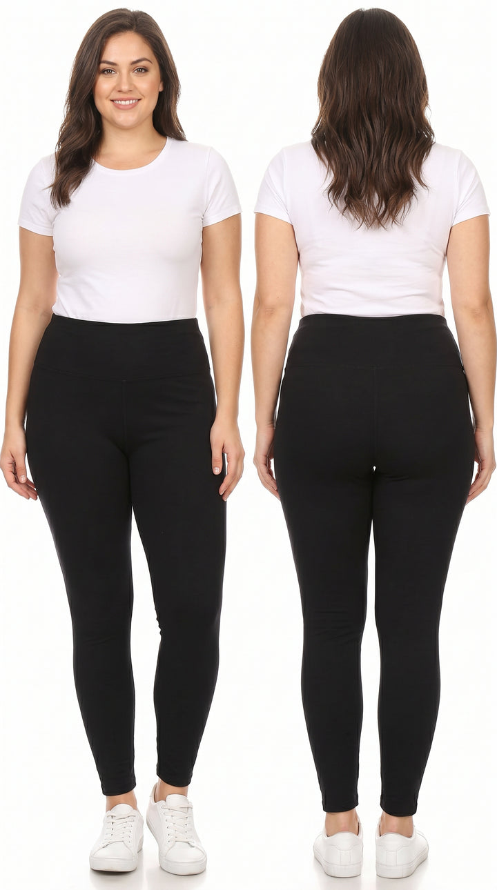 Wholesale High Waisted Fleece Lined Leggings - 5 Inch - New Mix