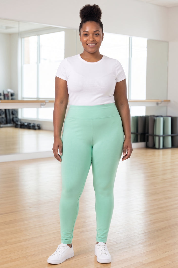 Wholesale Buttery Smooth Basic Solid High Waisted Extra Plus Size Leggings - 3 Inch - 3X-5X - New Mix