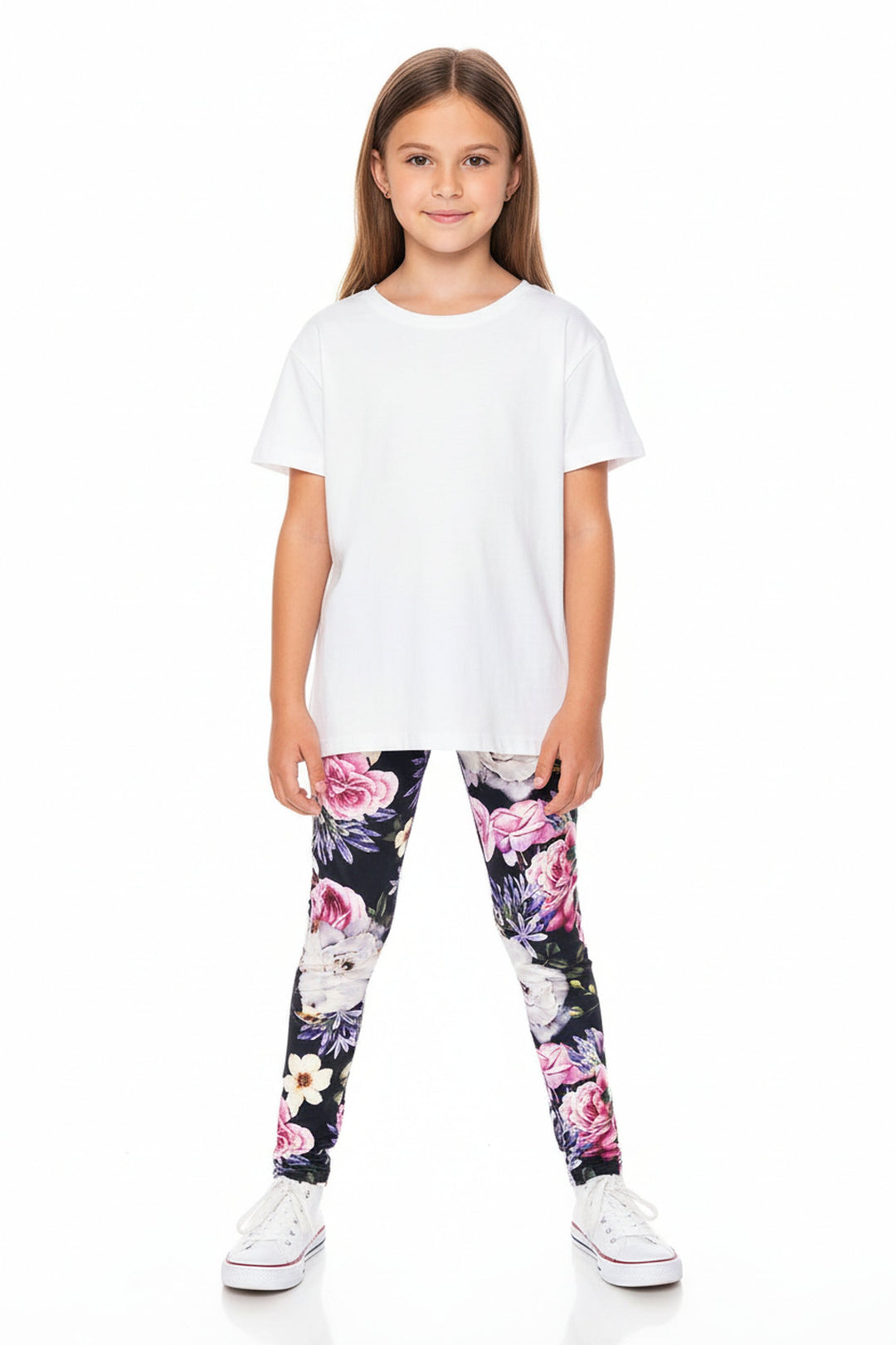 Wholesale Creamy Soft Floral Garden Bouquet Kids Leggings - USA Fashion
