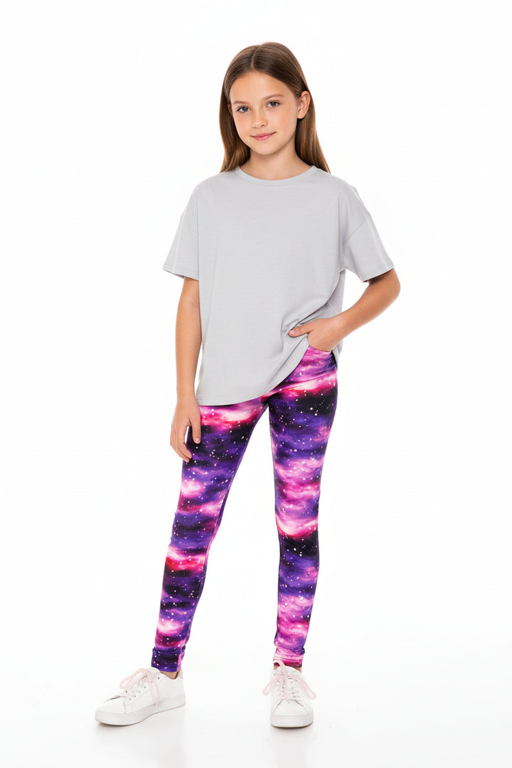 Wholesale Creamy Soft Purple Mist Kids Leggings - USA Fashion