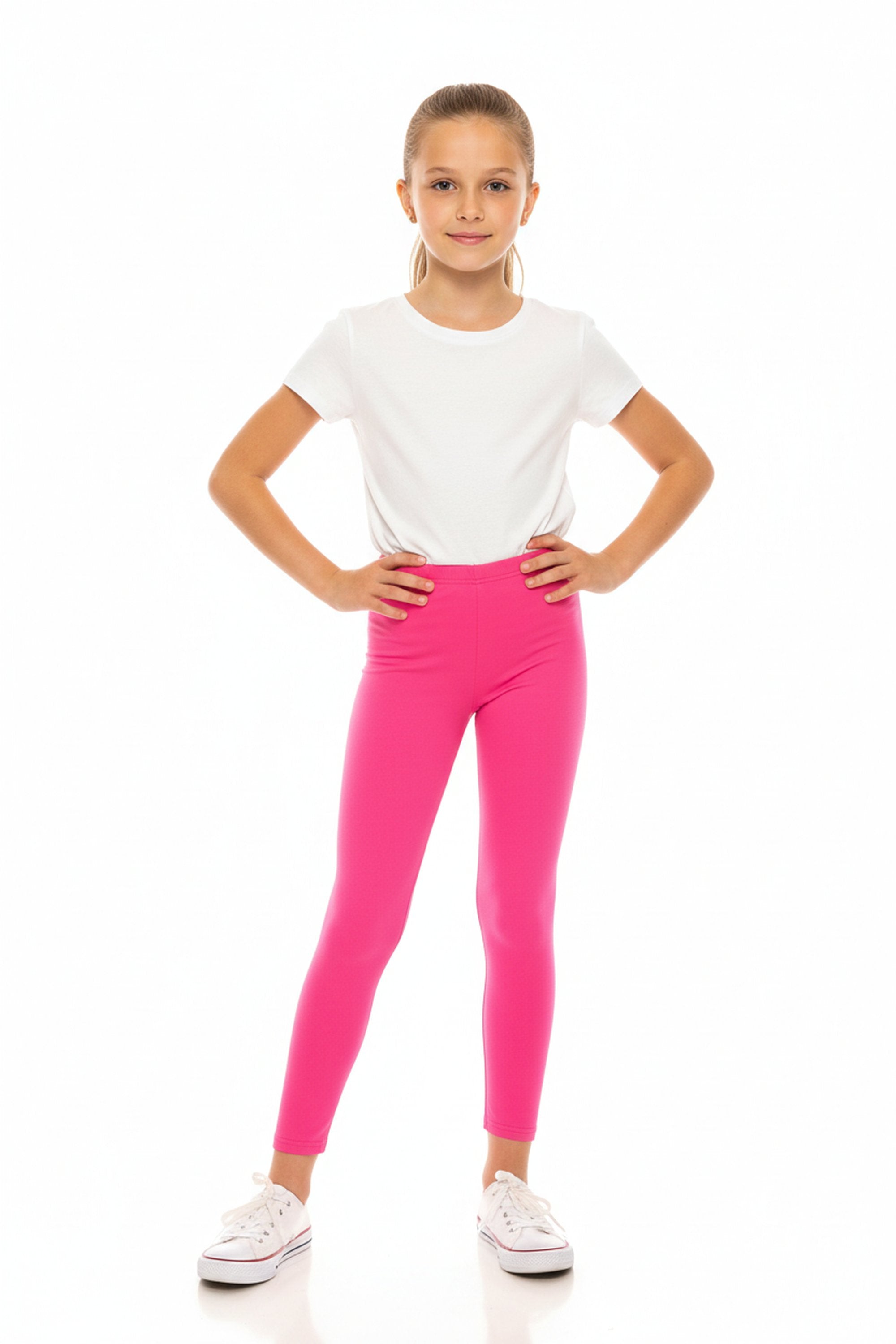 Wholesale Buttery Soft Solid Basic Kids Leggings - USA Fashion