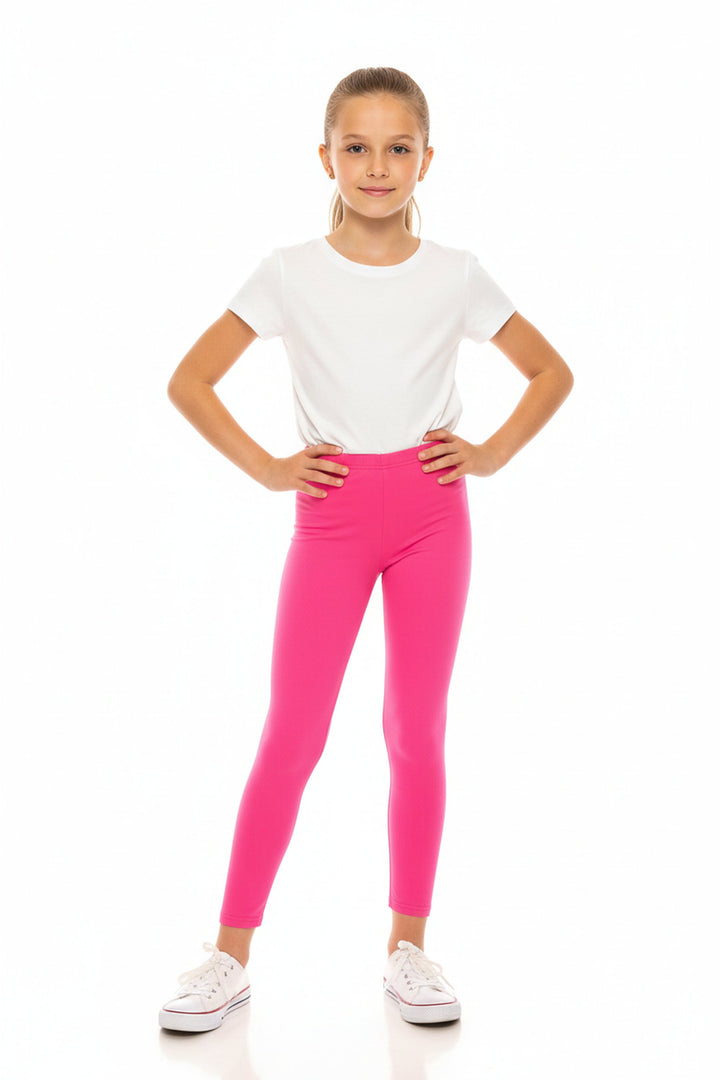 Wholesale Buttery Soft Solid Basic Kids Leggings - USA Fashion