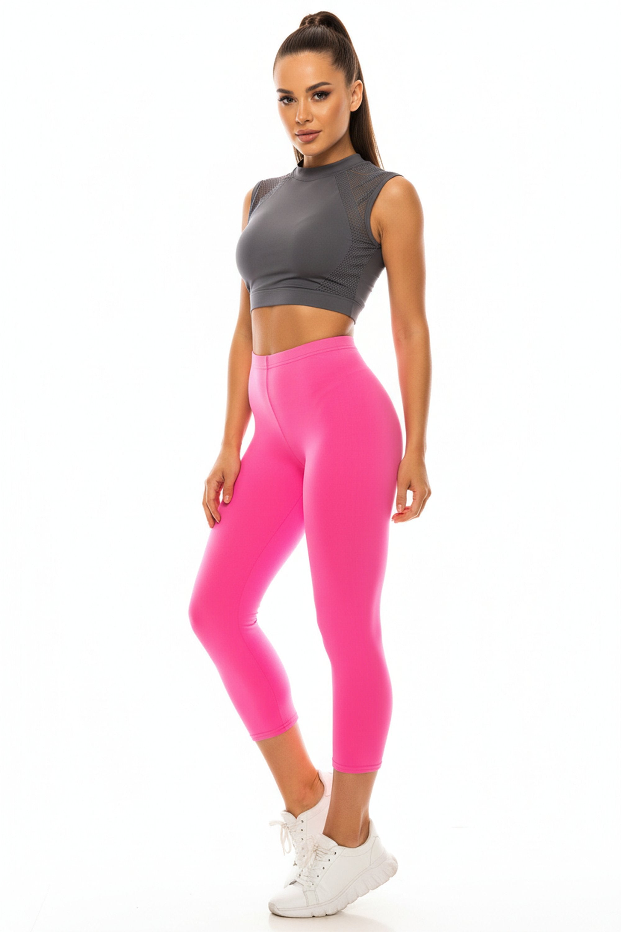 Wholesale Buttery Smooth Basic Solid Plus Size Capris - New Mix