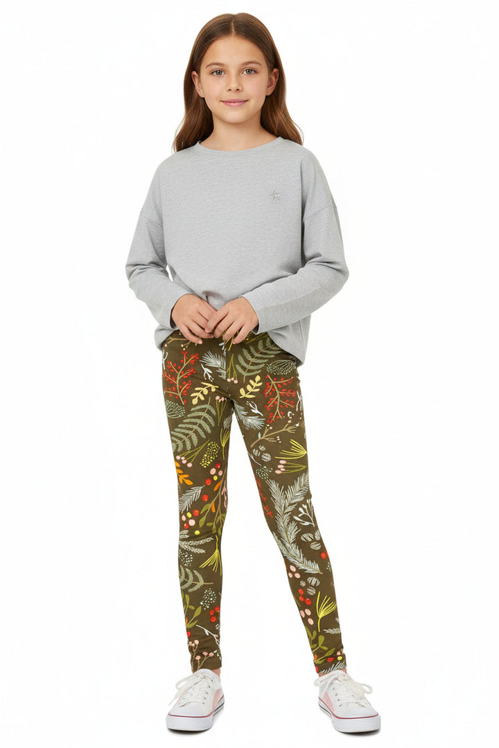 Wholesale Buttery Soft Olive Garden Kids Leggings