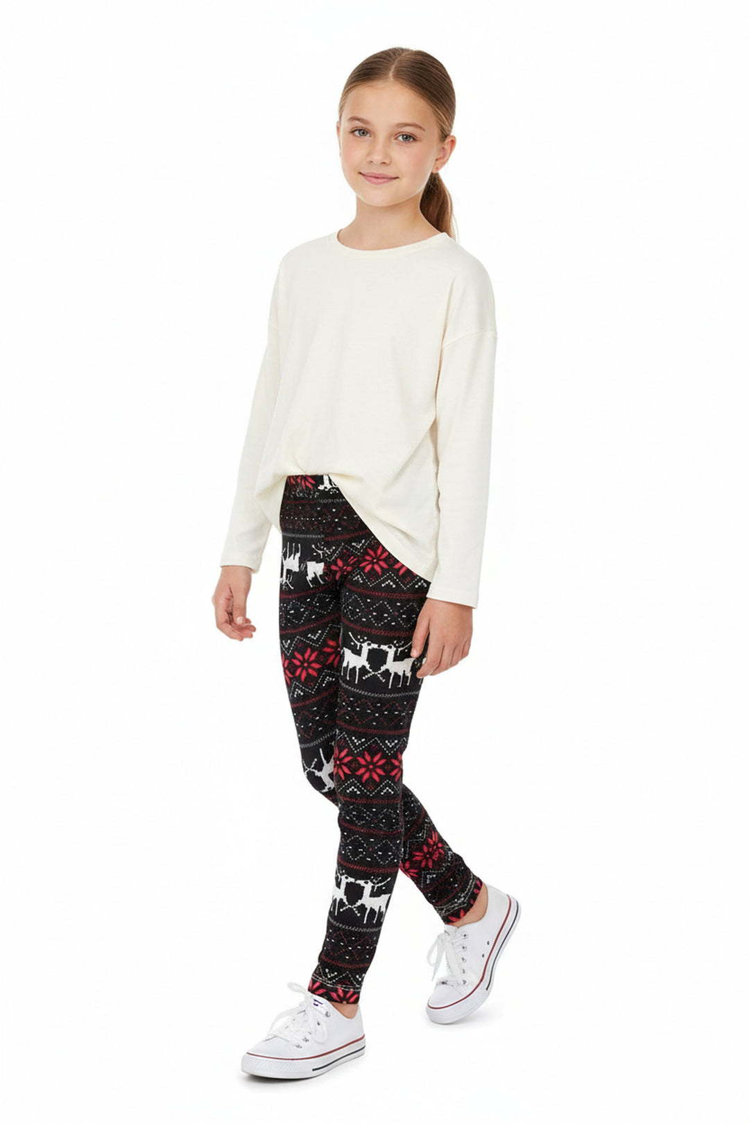 Wholesale Buttery Soft Reindeer Kids Leggings