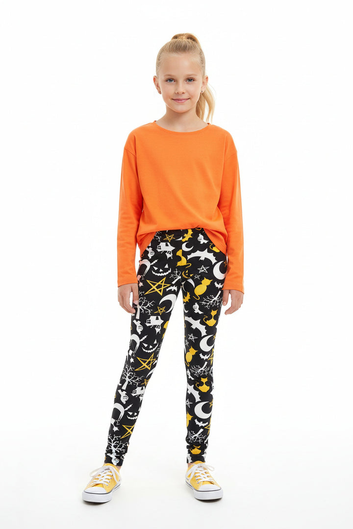 Wholesale Buttery Soft Happy Halloween Kids Leggings