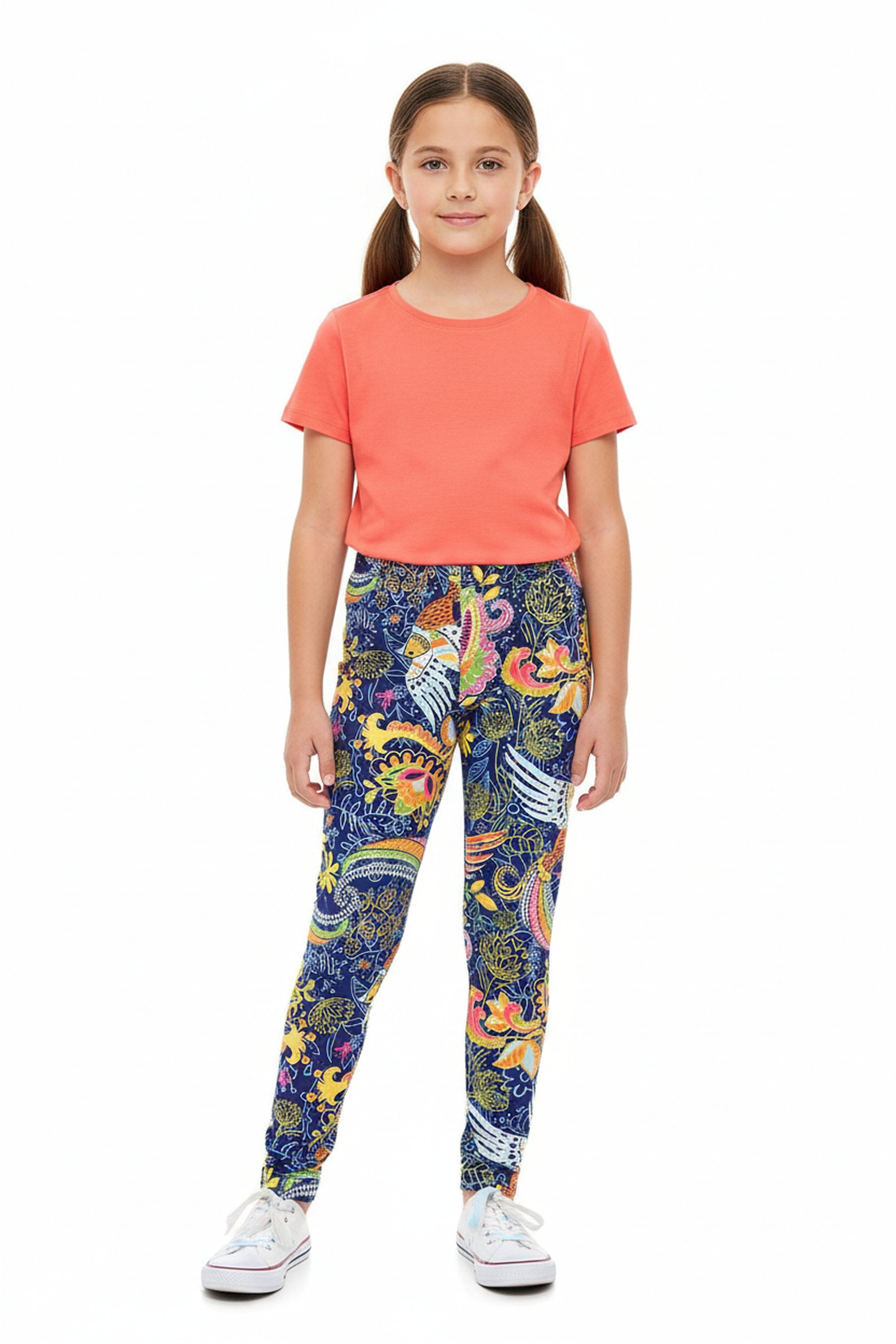 Wholesale Buttery Soft Dazzling Rainbow Paisley Kids Leggings