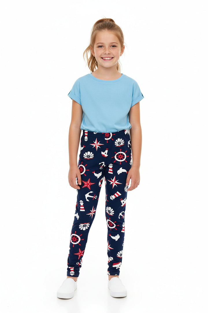 Wholesale Buttery Soft Ship Ahoy Sailor Kid's Leggings