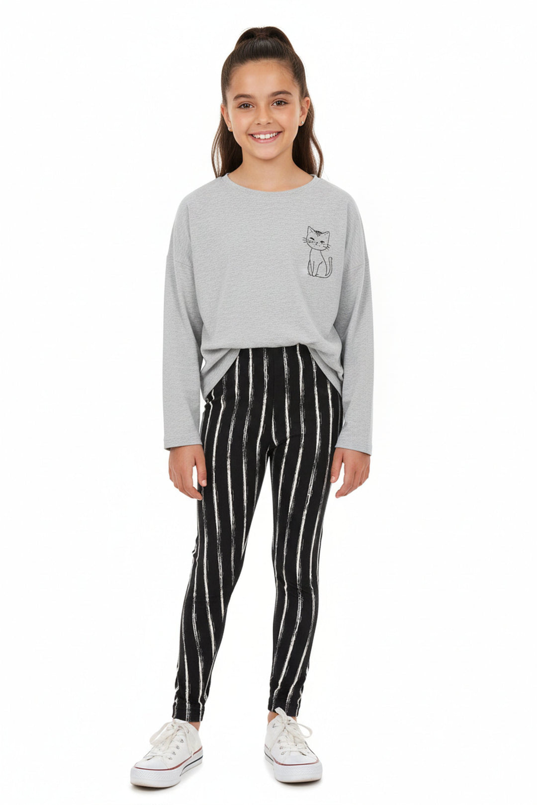 Wholesale Buttery Soft Rustic Pinstripe Kids Leggings