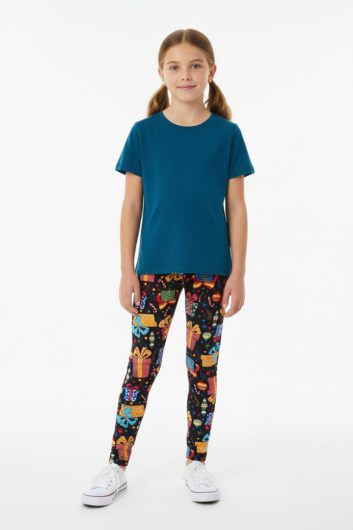 Wholesale Buttery Soft Christmas Presents Kids Leggings