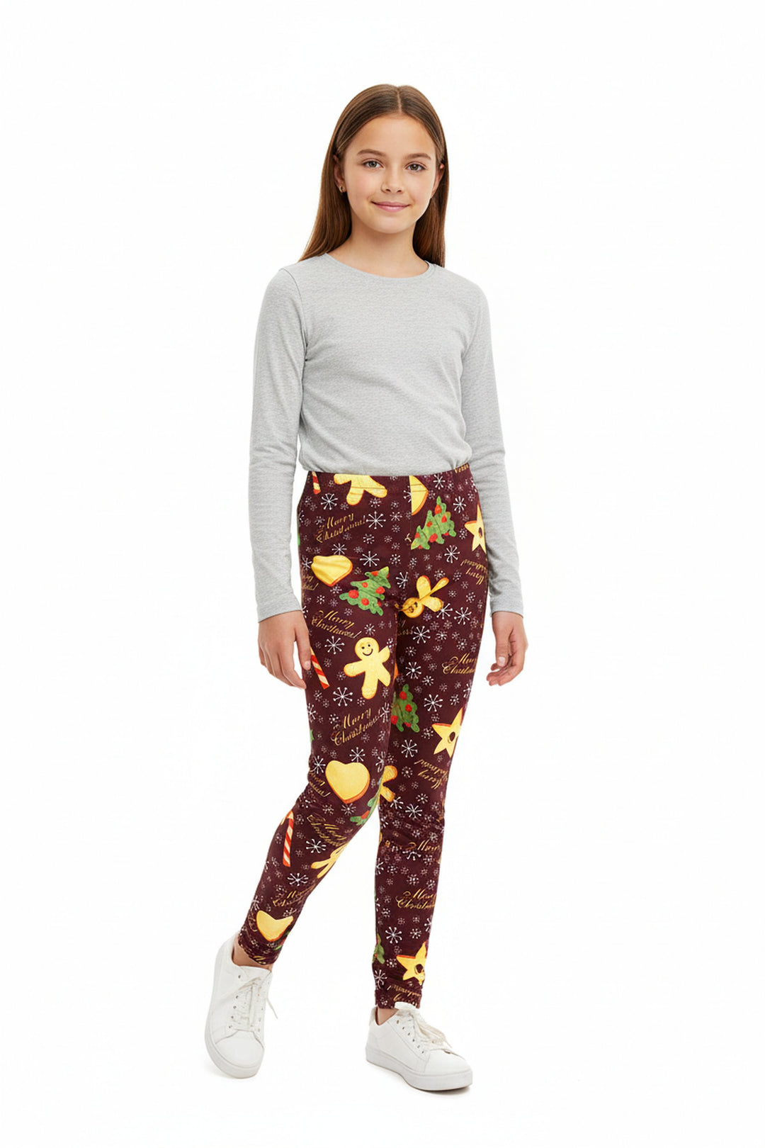 Wholesale Buttery Soft Merry Christmas Holiday Cookies Kids Leggings