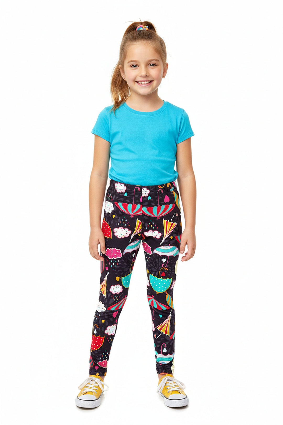 Wholesale Buttery Soft Colorful Umbrella Kids Leggings