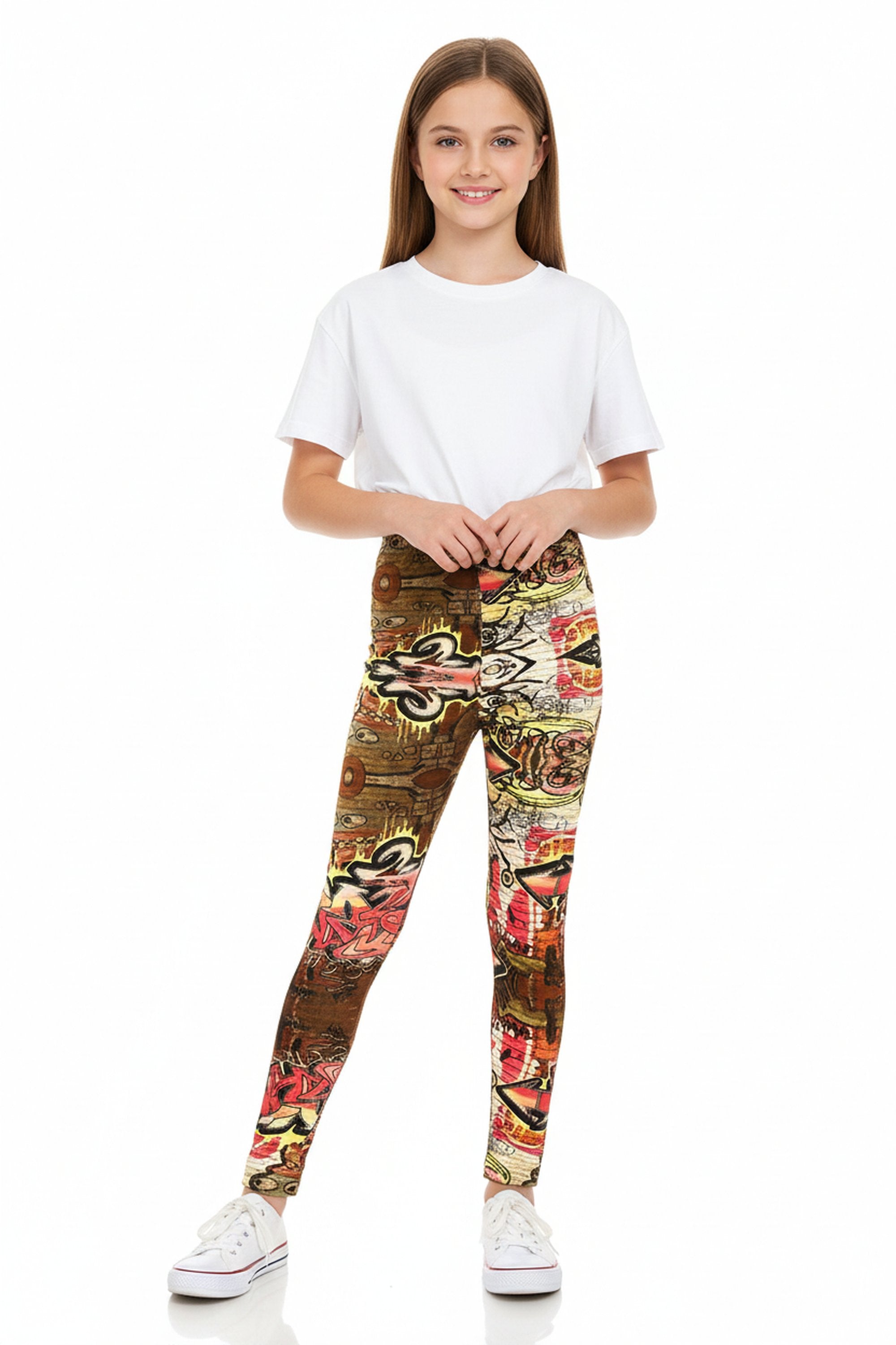 Wholesale Buttery Soft Street Graffiti Kid's Leggings