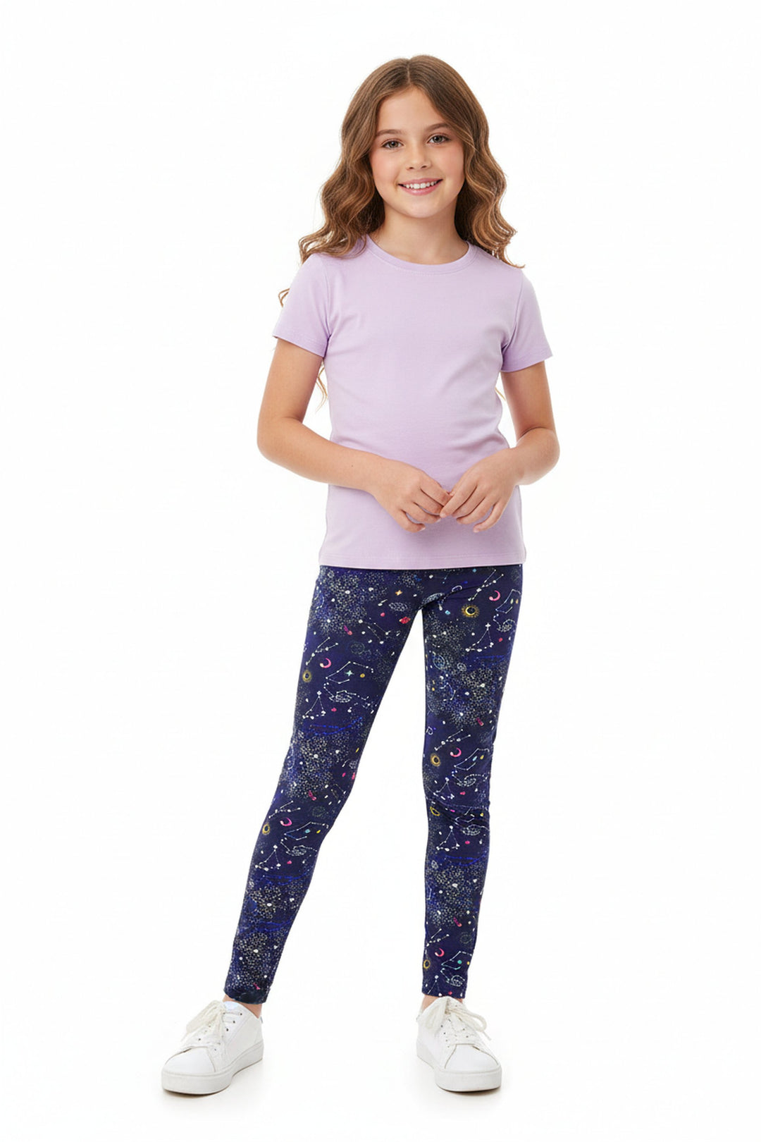 Wholesale Buttery Soft Space Constellation Kids Leggings