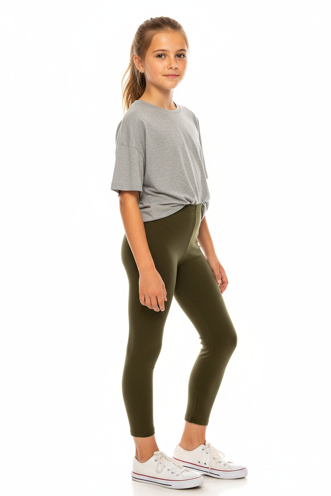 Wholesale Buttery Soft Solid Basic Kids Leggings