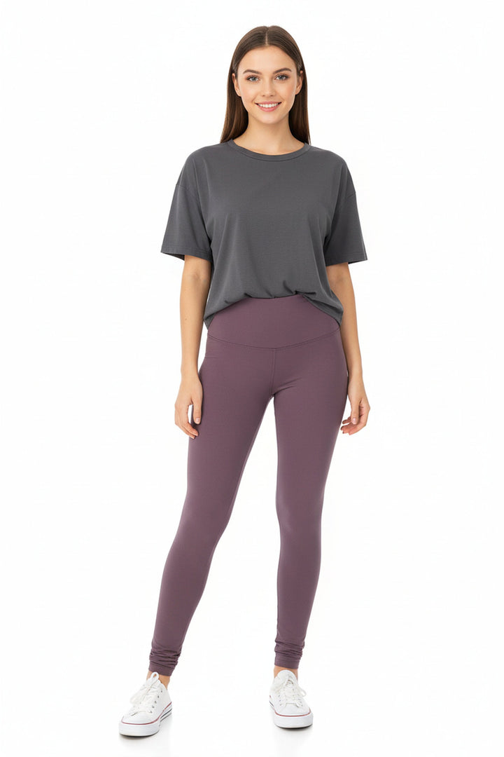 Wholesale Buttery Smooth Basic Solid High Waisted Leggings - 5 Inch - New Mix
