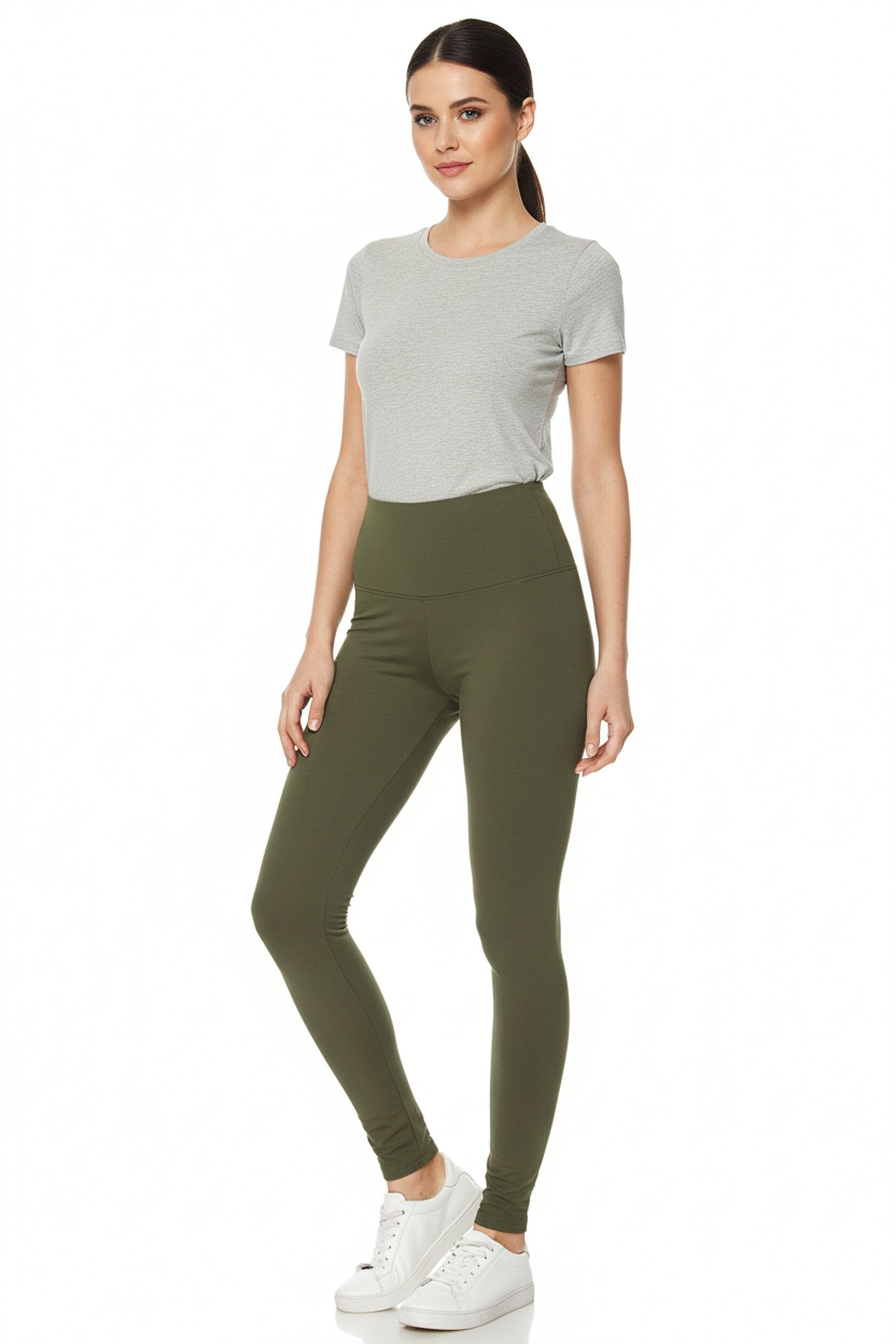 Wholesale Buttery Smooth Basic Solid High Waisted Leggings - Extra Plus Size - 5 Inch - 3XL 4XL 5XL