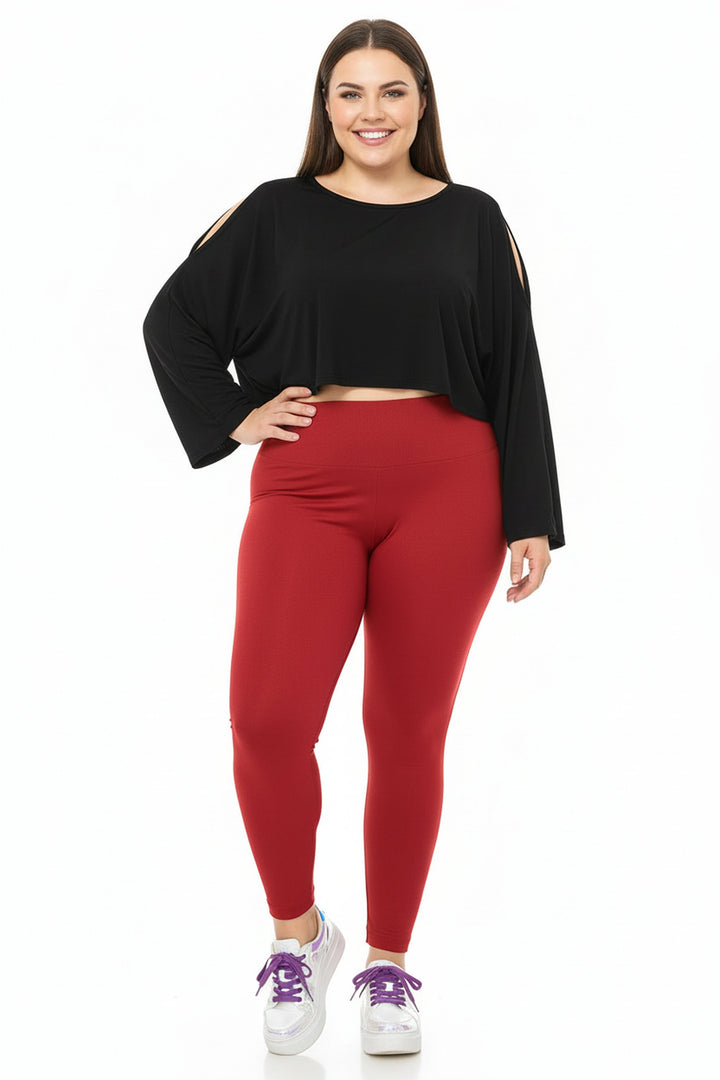 Wholesale High Waisted Fleece Lined Plus Size Leggings - New Mix