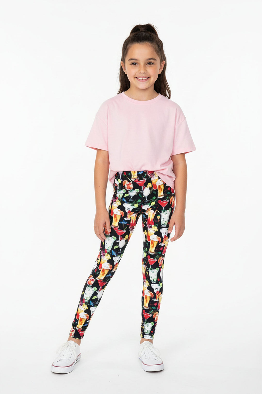 Wholesale Creamy Soft Tropical Cocktails Kids Leggings - USA Fashion