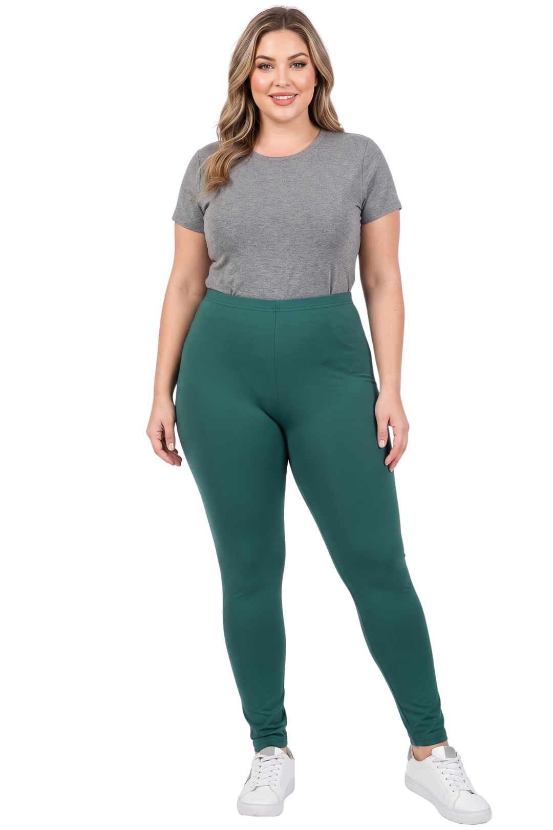 Wholesale Buttery Smooth Basic Solid Plus Size Leggings - New Mix