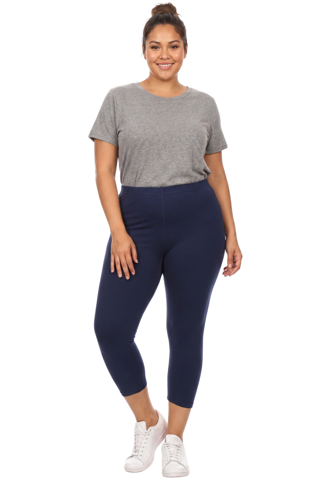 Wholesale Buttery Smooth Basic Solid Extra Plus Size Capris - 3X-5X - New Mix