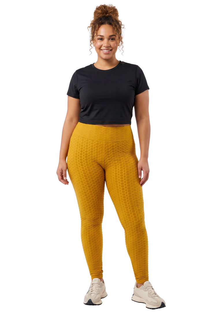 Wholesale Scrunch Butt Textured High Waisted Leggings